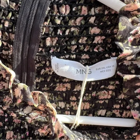 Mango Floral Print Dress Size 18 - Picture 6 of 8